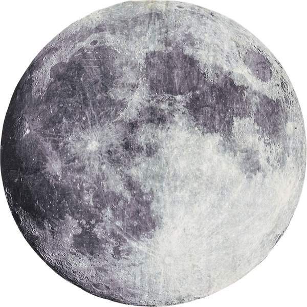 月ようなリアルさが魅力のプリントラグ センターラグ アクセントラグ 円形 サークル 140cm