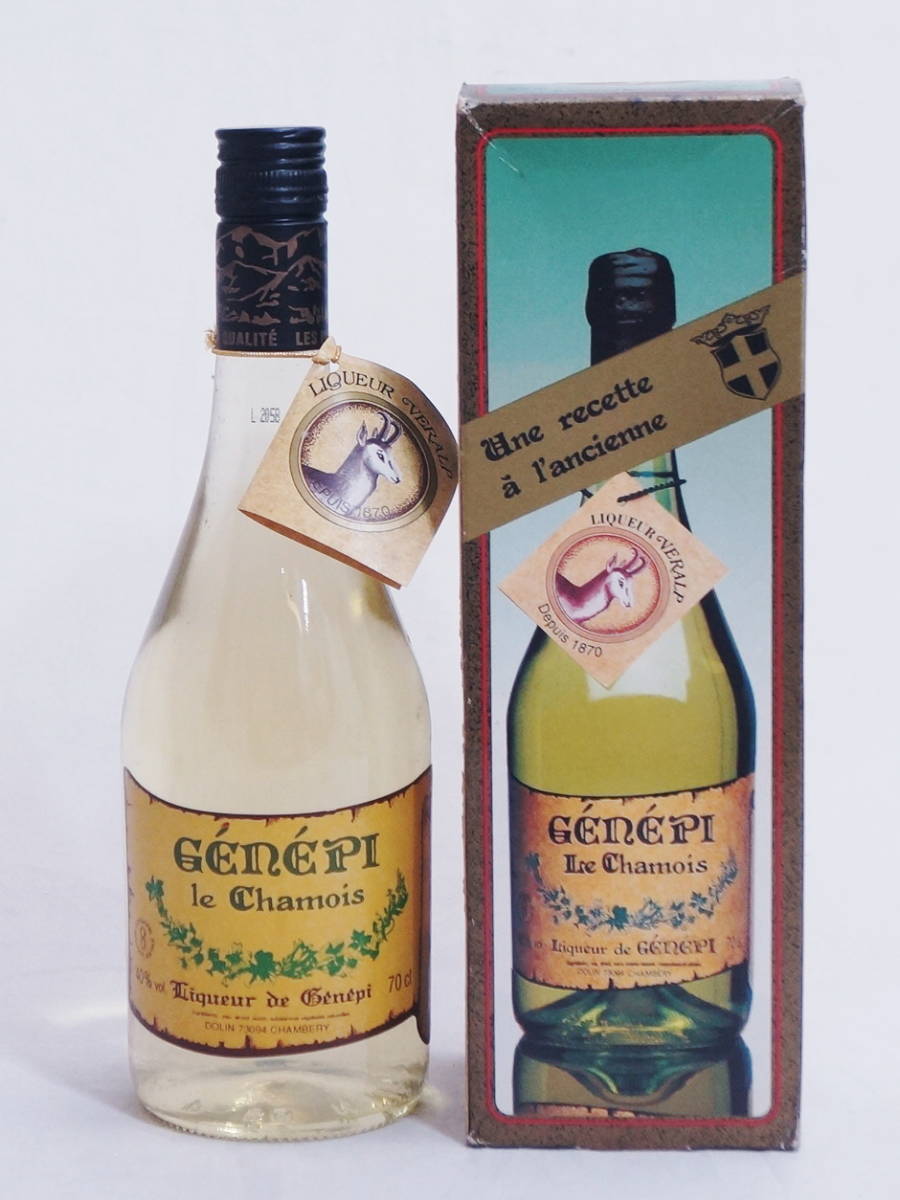 古酒★未開栓・未開封☆ genepi le chamois　ブテイユジュネピルシャモワ　700ml 40% リキュール☆箱付き★_画像1