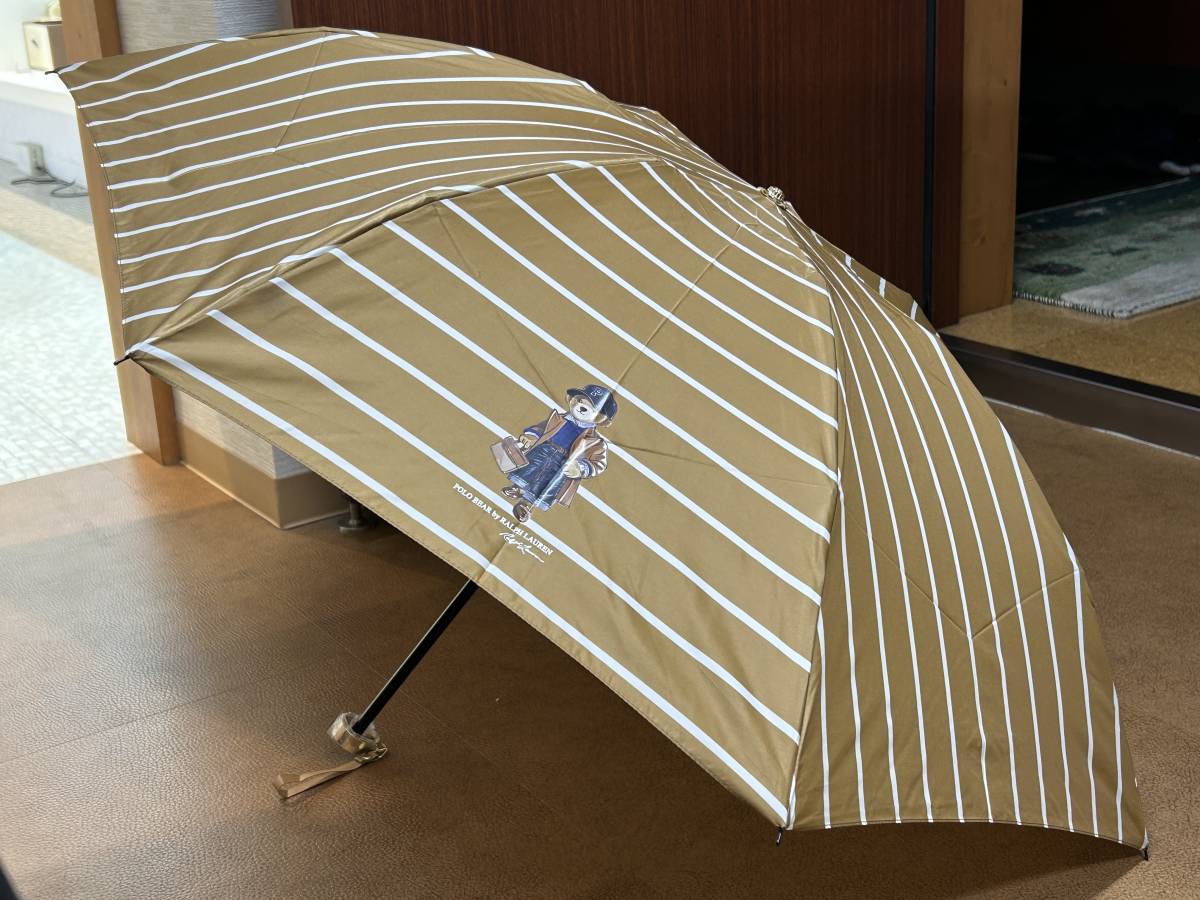 POLO ラルフローレン 折りたたみ雨傘 ポロベア ベージュ_画像5
