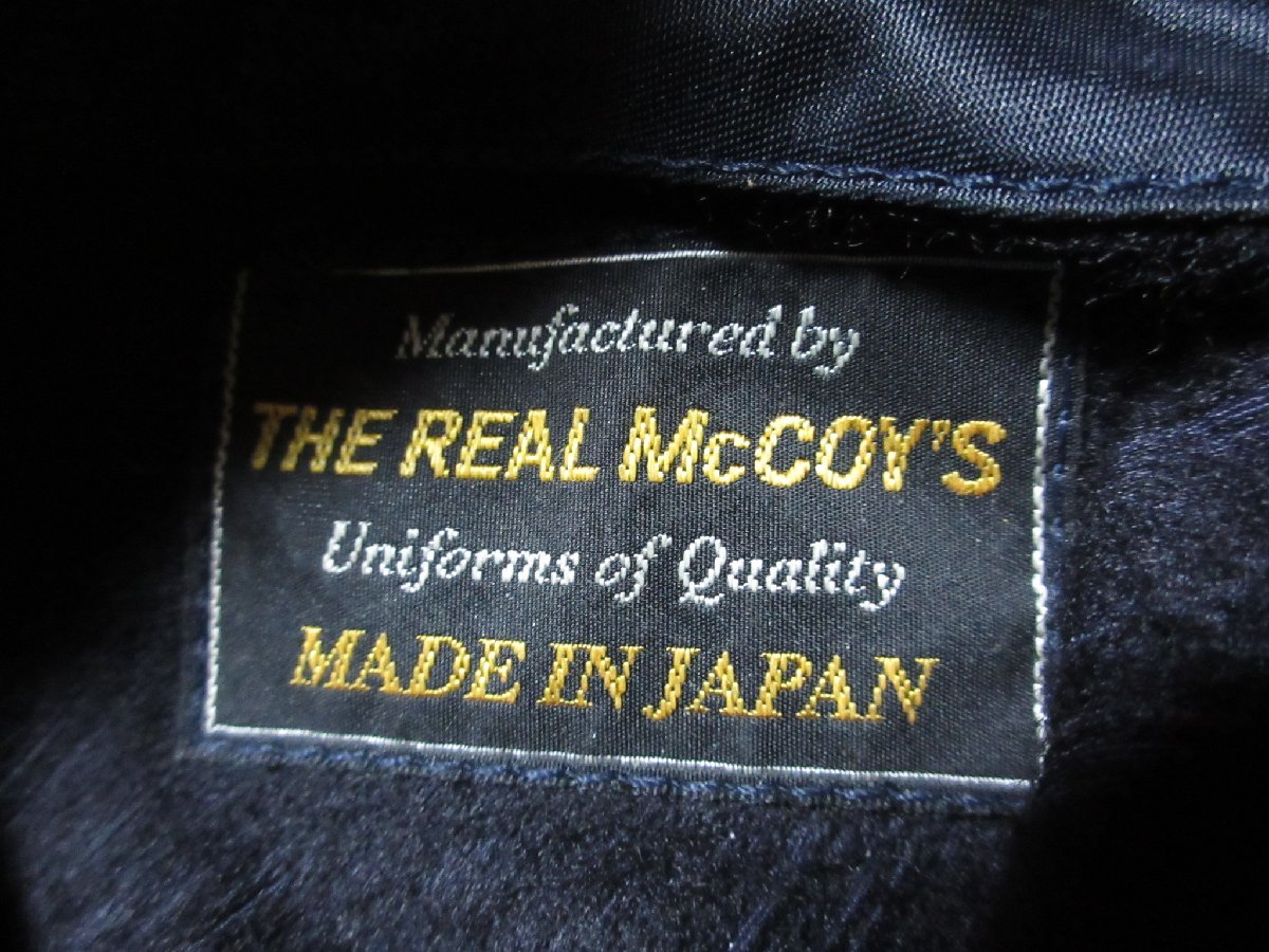 未使用に近い THE REAL McCOY'S ザ リアルマッコイズ B-15C (MODIFY) フライトジャケット/36/ネイビー(紺)/MJ19109_画像5