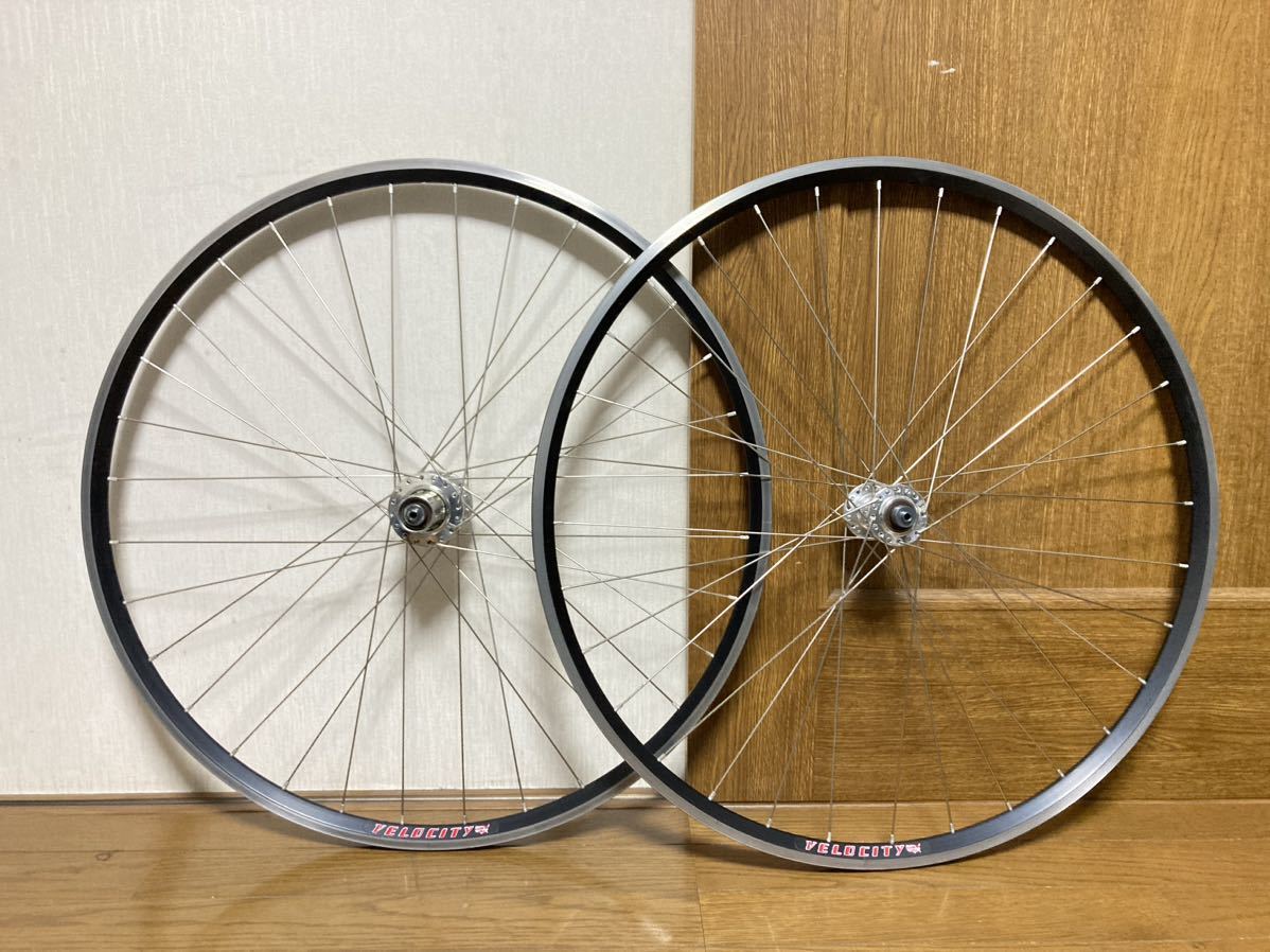 Phil wood フィルウッド 11-speed road hub silver チューブレス対応 ホイールセット surly allcity ロードホイール 700c velocity _画像1