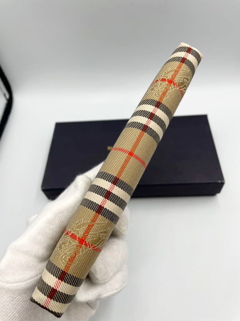 未使用品　バーバリー　ペンケース　ブラック×チェック　筆箱　ボールペン　マルチケース　BURBERRY _画像5