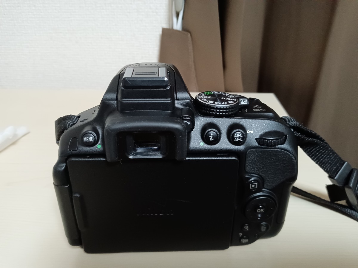 【即撮影可　メモリカード　キャリーバック付】Nikon D5300 AF-P ダブルズームキット ブラック 元箱　説明書付_画像4