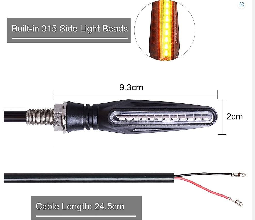 LEDバイク ウインカー 流れるウィンカー 12V　2個 _画像5