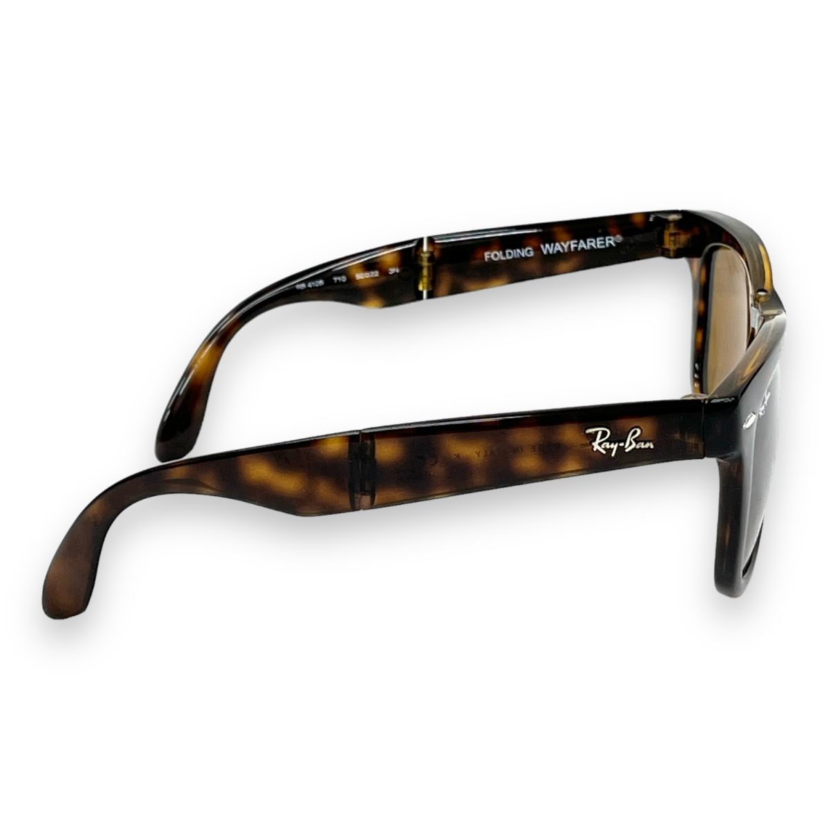 美品 Ray-Ban レイバン サングラス 眼鏡 小物 アイウェア ファッション ブランド RB4105 WAYFARER FOLDING 折りたたみ ケース付き_画像3