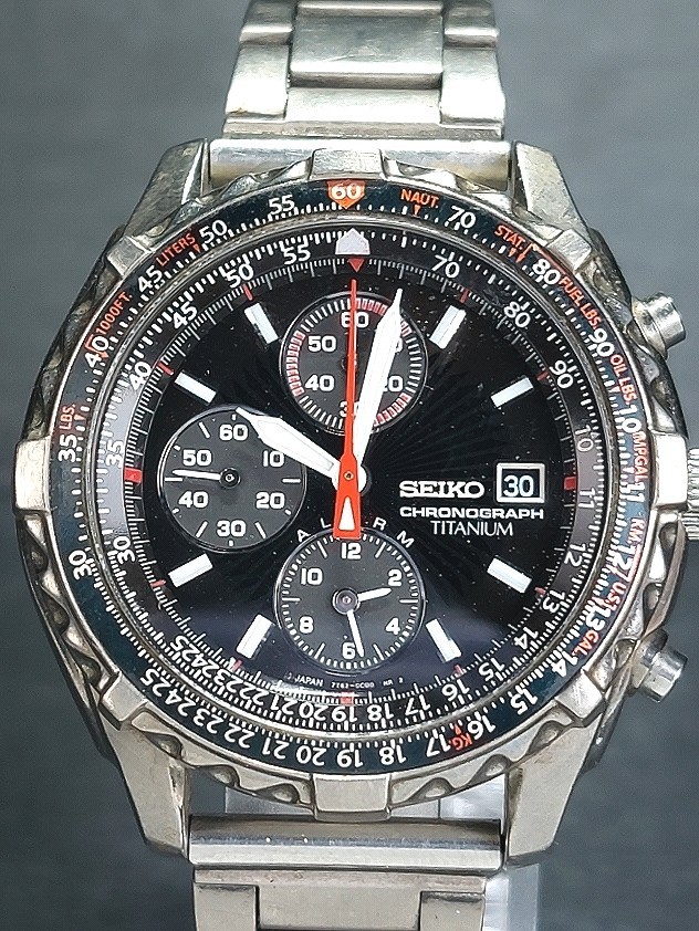 SEIKO セイコー CHRONOGRAPH クロノグラフ TITANIUM チタン 7T62-0BY0 