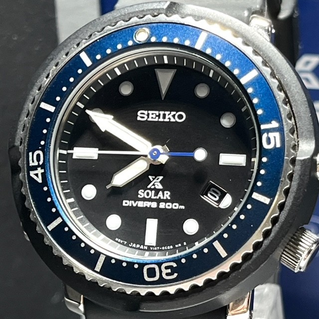 美品 SEIKO PROSPEX LOWERCASEプロデュースモデル セイコー プロスペックス ダイビングスキューバ 腕時計 ソーラー STBR025_画像3