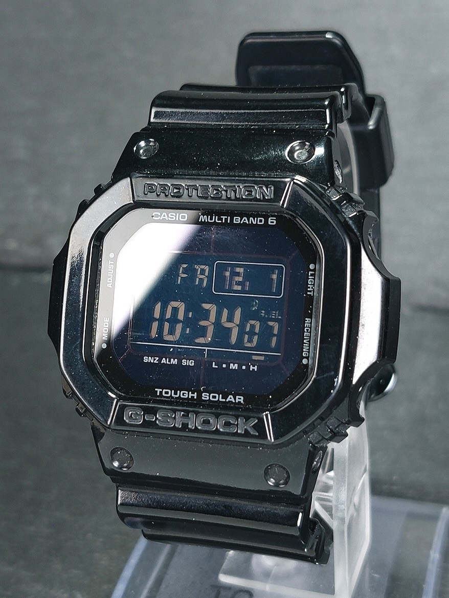 CASIO カシオ G-SHOCK ジーショック GW-M5610BB メンズ 腕時計 タフソーラー デジタル 電波時計 ラバーベルト ステンレス 動作確認済み_画像2