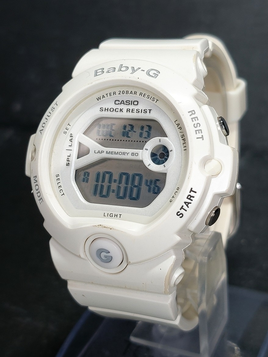 CASIO カシオ Baby-G ベビージー FOR SPORTS フォアスポーツ BG-6903 デジタル 腕時計 ホワイト ラバーベルト 電池交換済み 動作確認済み_画像3