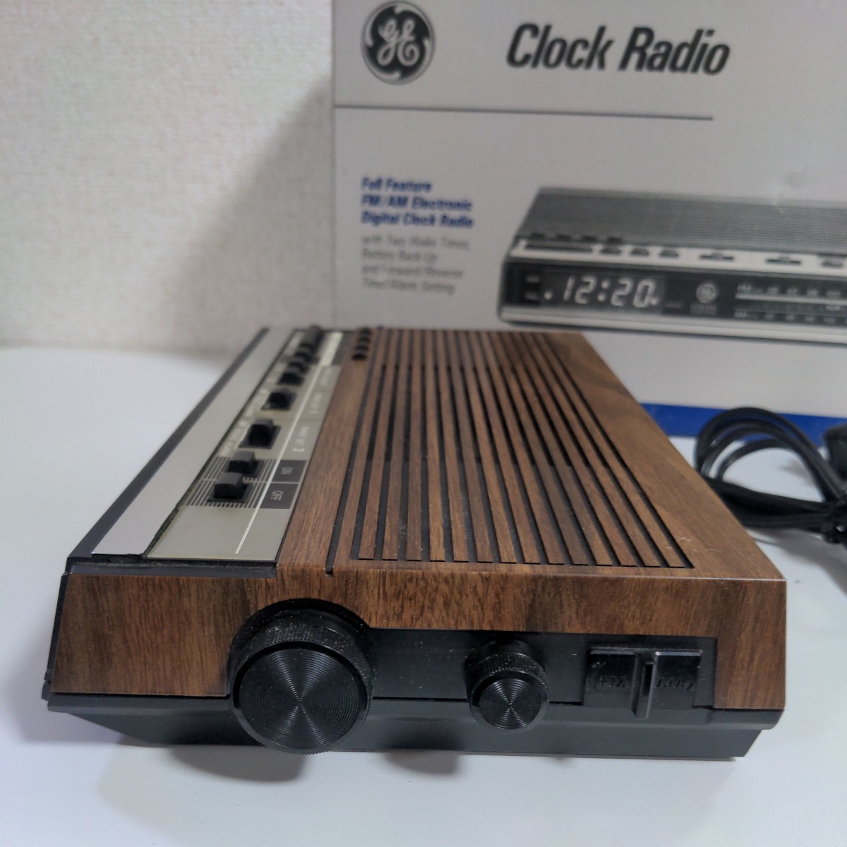 Clock radio 7-4638 レトロ レア アンティーク ヴィンテージ ラジオ GENERAL ELECTRIC_画像2