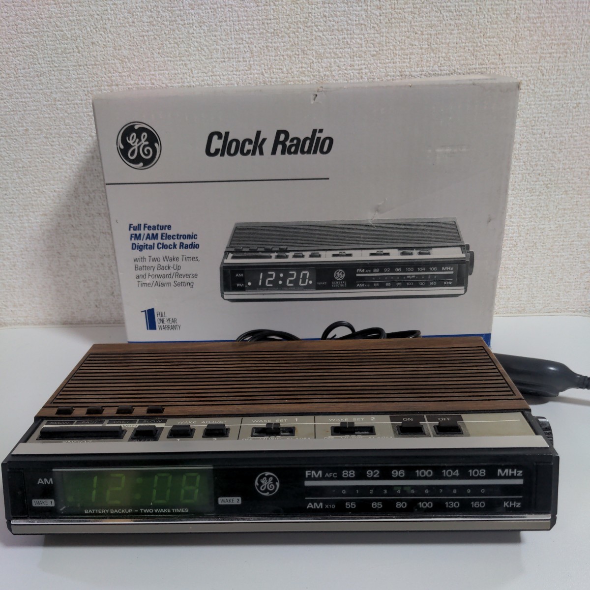 Clock radio 7-4638 レトロ レア アンティーク ヴィンテージ ラジオ GENERAL ELECTRIC_画像1