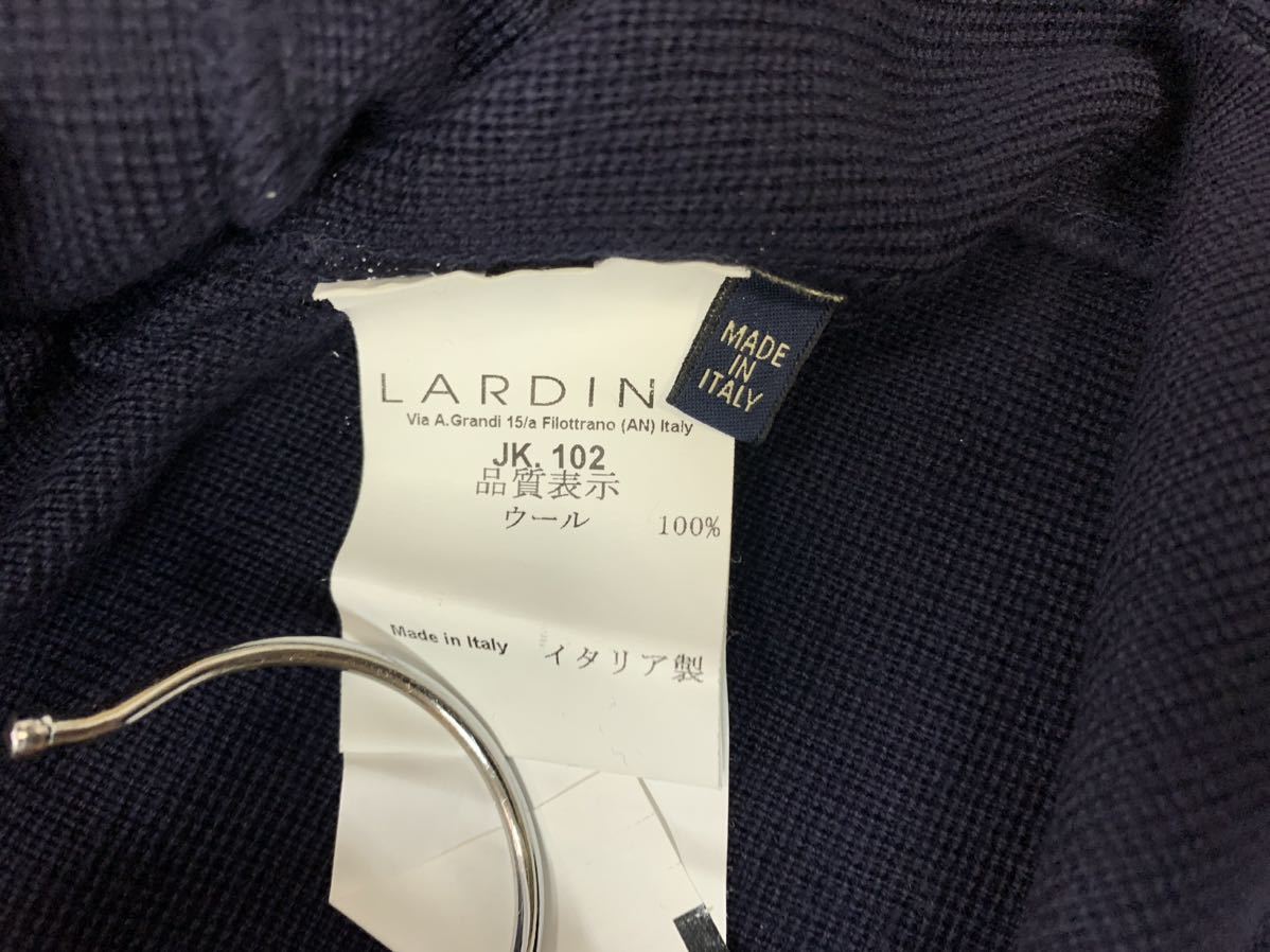 LARDINI ラルディーニ カーディガン JJLJM21 テーラードジャケット Mサイズ ネイビー イタリア製 [021] 130/635A_画像6