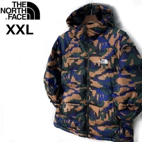 1円～!売切!【正規新品】THE NORTH FACE PRINTED HYDRENALITE HOODIE ダウンジャケット US限定 最新モデル(XXL)茶 黒 迷彩柄 190122-130_画像2