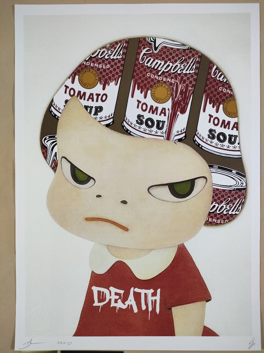#008 DEATH NYC 世界限定ポスター 現代アート ポップアート 奈良美智 ロッタちゃん 女の子 ウォーホル キャンベル スープ缶_画像2
