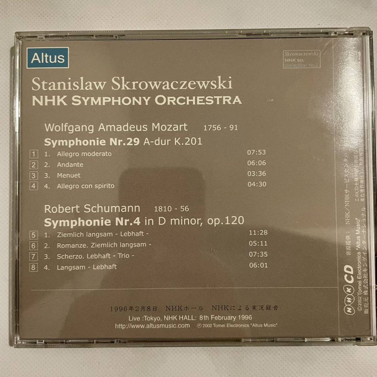 スクロヴァチェフスキ＆ＮＨＫ交響楽団／モーツァルト交響曲２９番、ブラームス交響曲４番_画像2