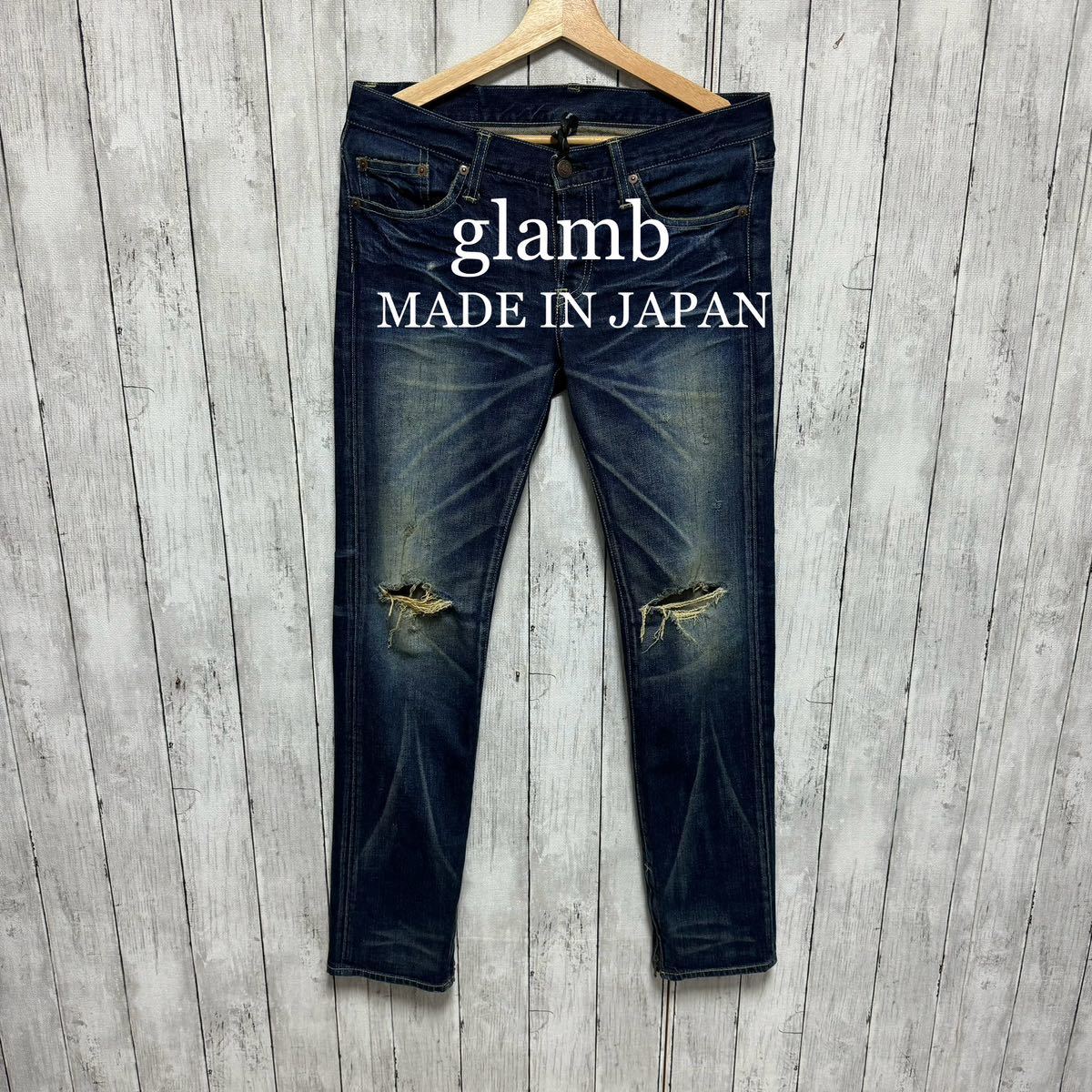 glamb ユーズド加工ジッパーデニム 日本製 雰囲気 グラム｜Yahoo