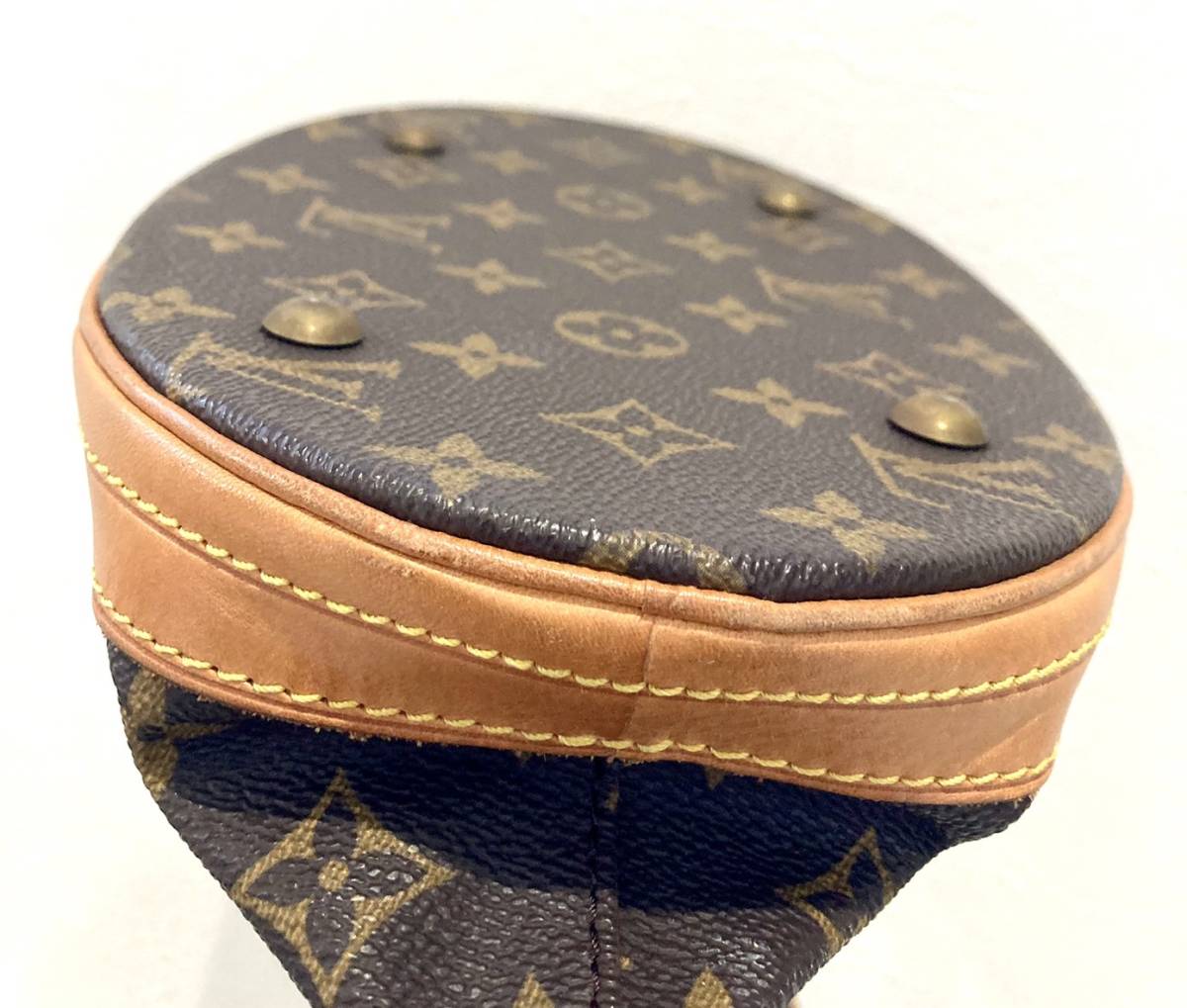 ルイヴィトン LOUIS VUITTON モノグラム プチバケットV I0919 トートバッグ ポーチ付　　1円スタート_画像8