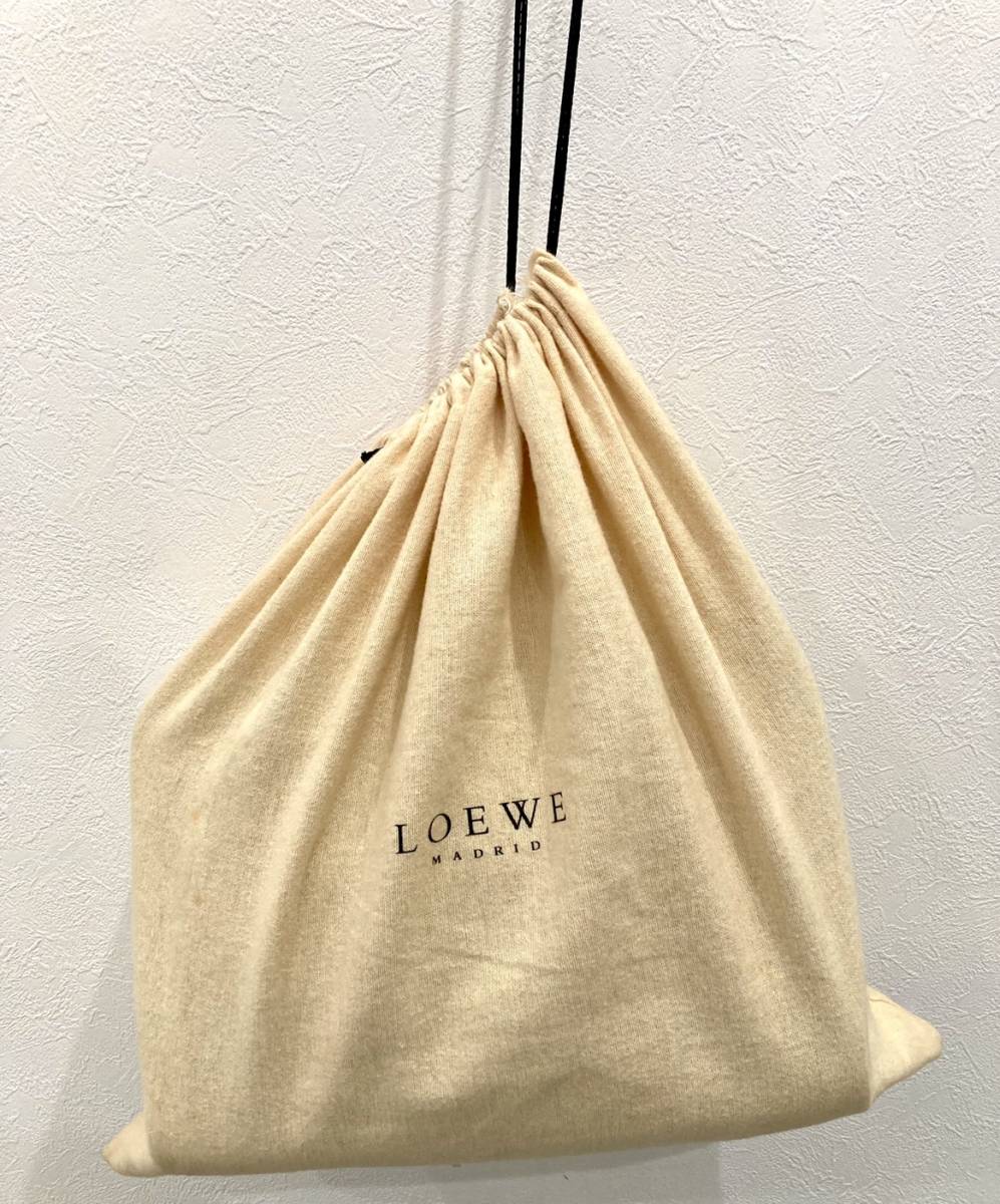 LOEWE ロエベ アマソナ28 アナグラム スエード レザー ベージュ ブラウン ミニボストン ハンドバッグ　1円スタート_画像10