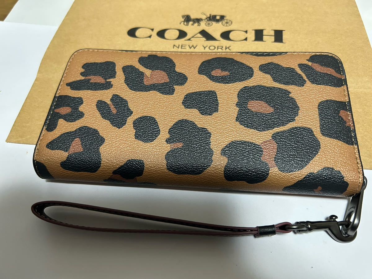 225 新品未使用 COACH コーチ 長財布 花柄 ラウンドファスナー アウトレット CC865_画像2