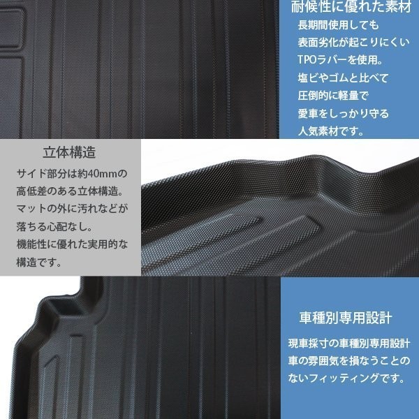 SUBARU FORESTER フォレスター SK系 専用 ラゲッジマット トランクマット 防水 内装 3D フロアマット_画像3