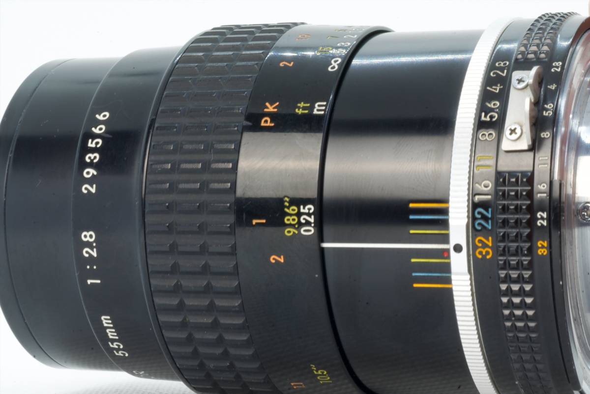 【美品】実写確認済み ニコン Ai-s Micro-Nikkor 55mm f2.8 オールドレンズ カビ くもりなく綺麗な光学 等倍マクロアダプター PK-13 Nikon_画像10