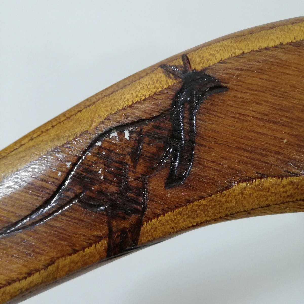 オーストラリア製 アボリジニ 土産物 木製ブーメラン 34cm [ ブーメラン 木製 彫り シドニー Hyatt Kingsgate Sydney ]の画像6