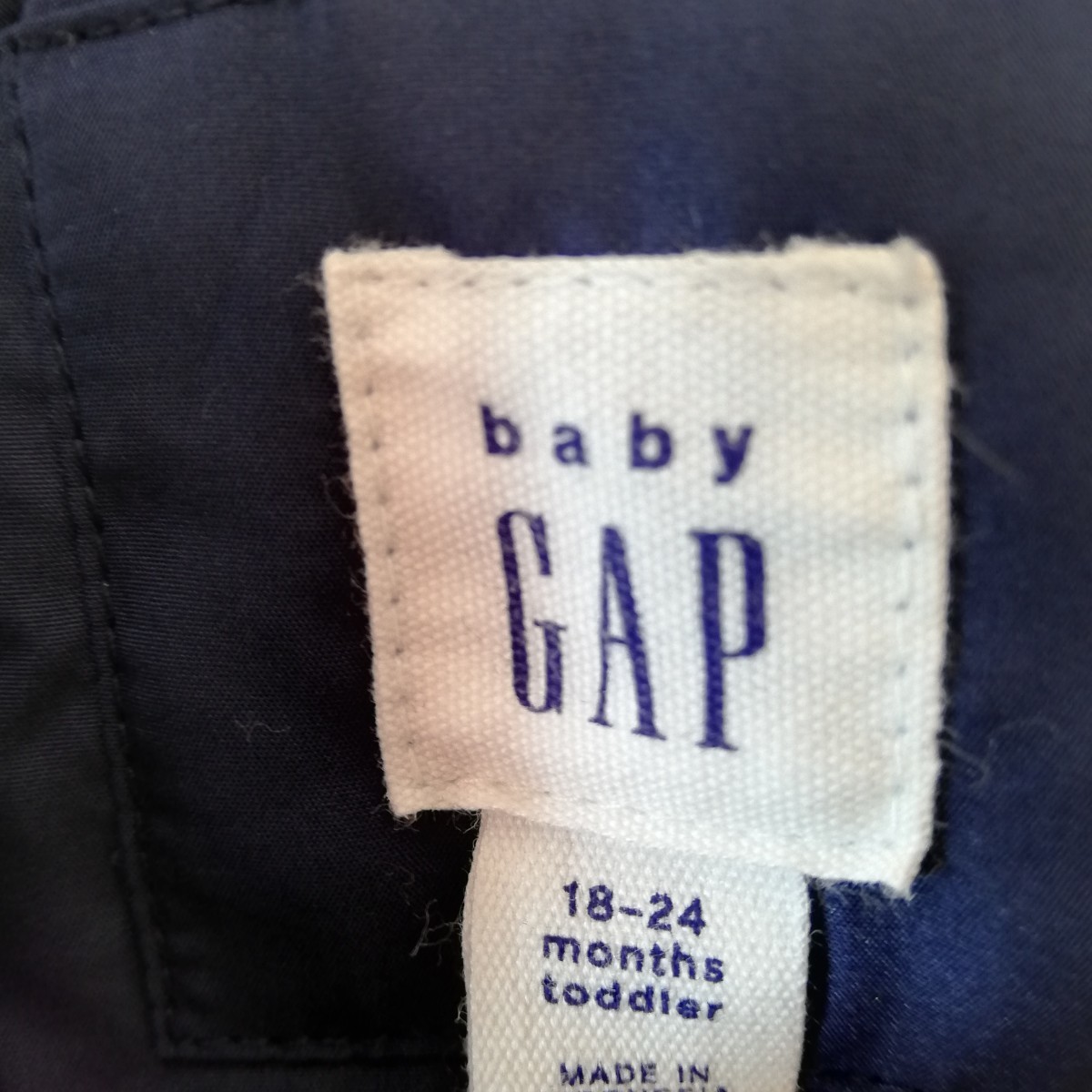 baby Gap ベビーギャップ 中綿オーバーオール サロペット ネイビー系 18-24months toddler [ギャップ ベビー服 冬物 防寒着]_画像6