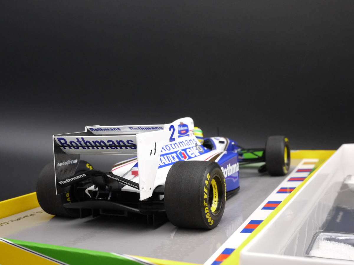 1:18 Minichamps ウィリアムズ FW16 パシフィックGP 1994 ロスマンズ仕様 A.セナ #2 メゾネットウイング TI英田 Senna Williams 限定BOX_画像4