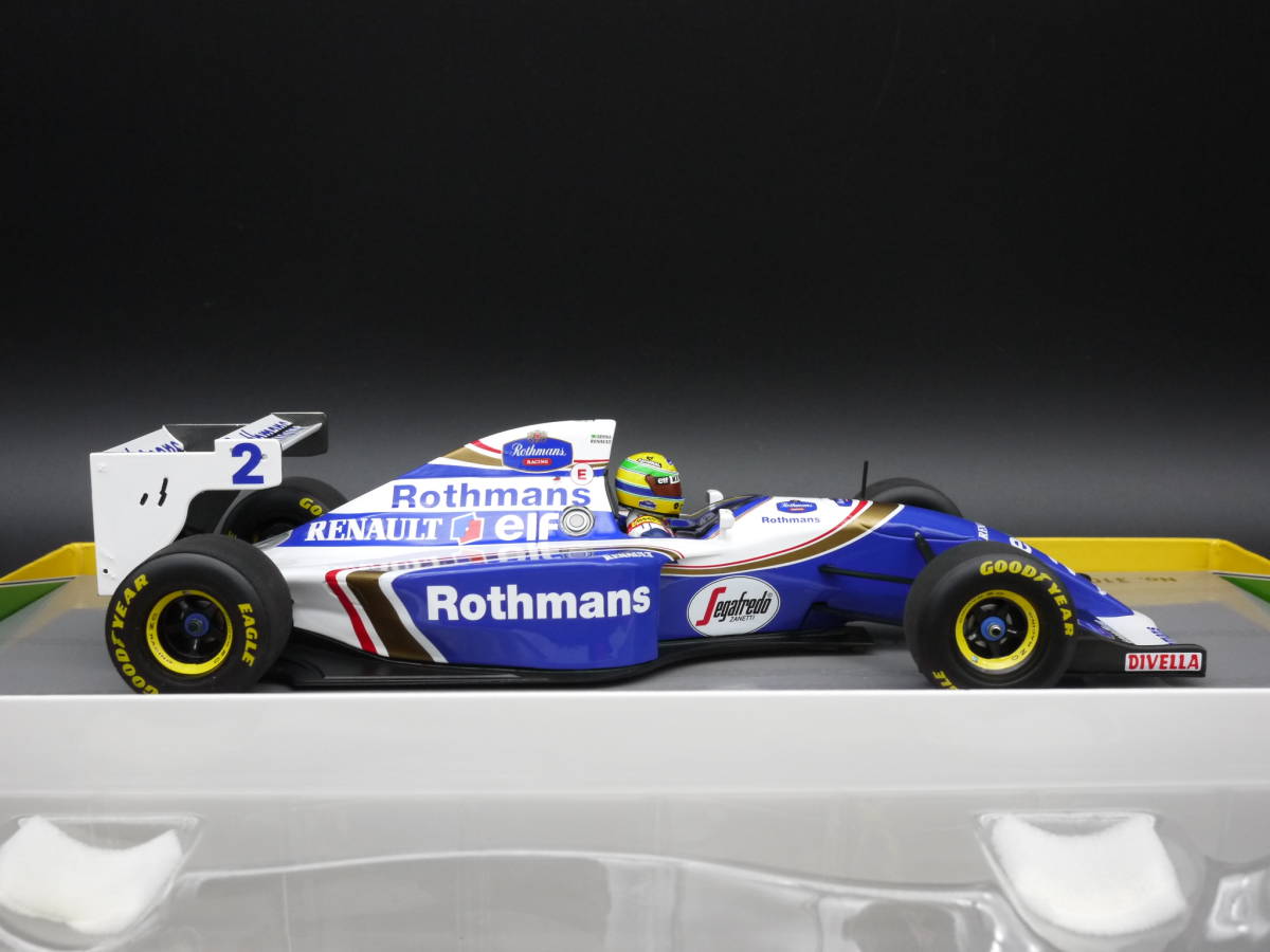 1:18 Minichamps ウィリアムズ FW16 パシフィックGP 1994 ロスマンズ仕様 A.セナ #2 メゾネットウイング TI英田 Senna Williams 限定BOX_画像6