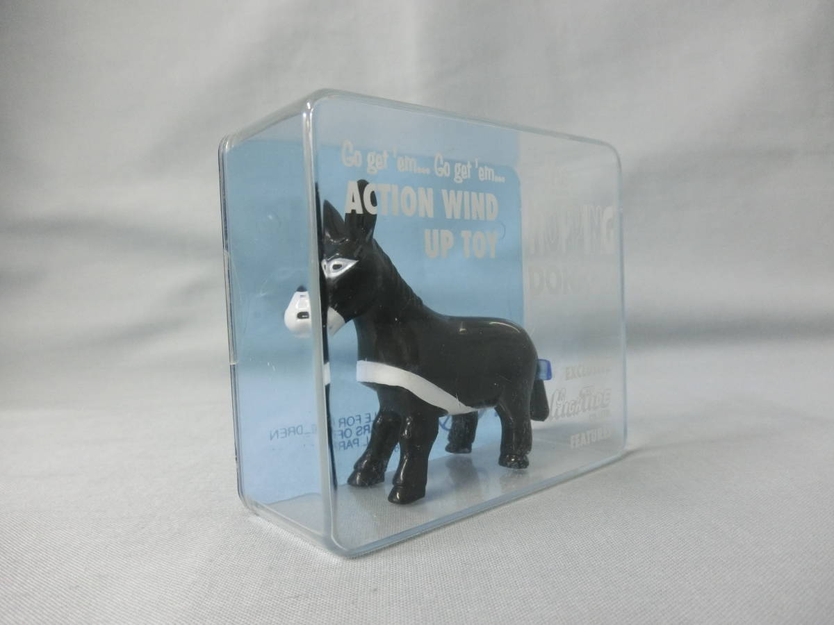 THE HOPPING DONKEY The * ho  pin g Donkey toy screw to coil case blue horse black width 8 centimeter 