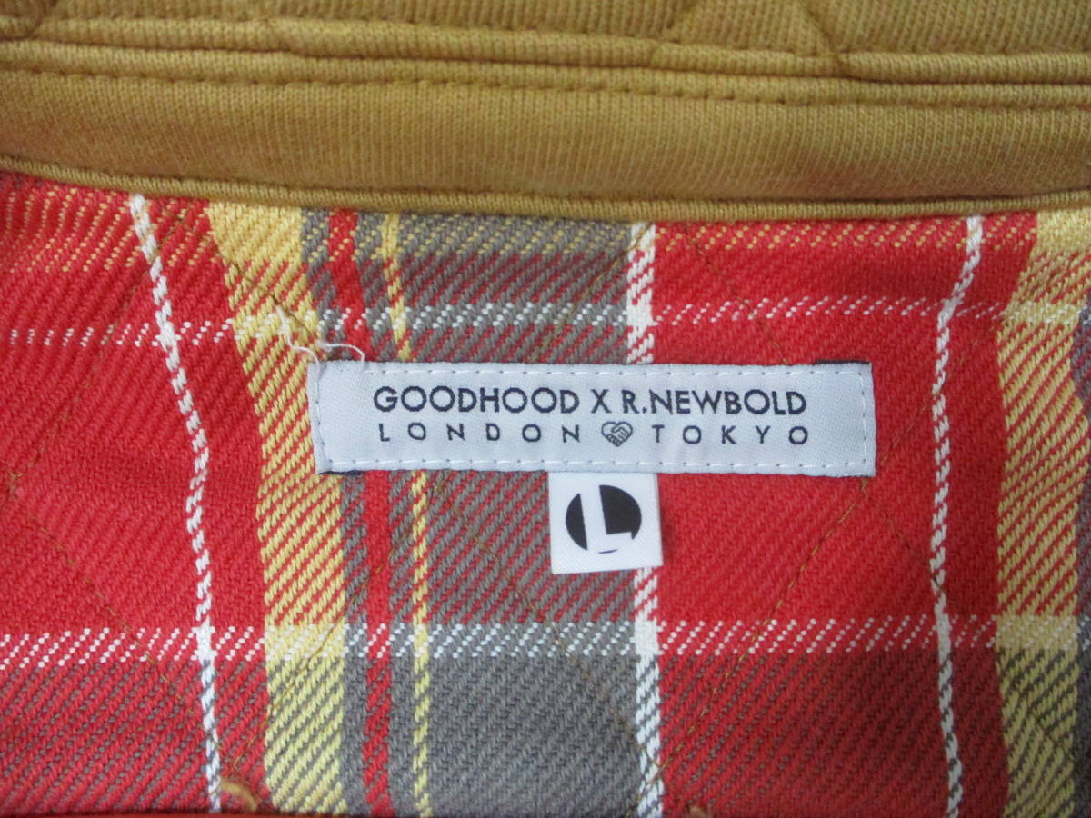 GOODHOOD Ｘ R.NEWBOLD　コットン・キルティングジャケット　Lサイズ　キャメル　LONDON TOKYO　GHXRN_画像8