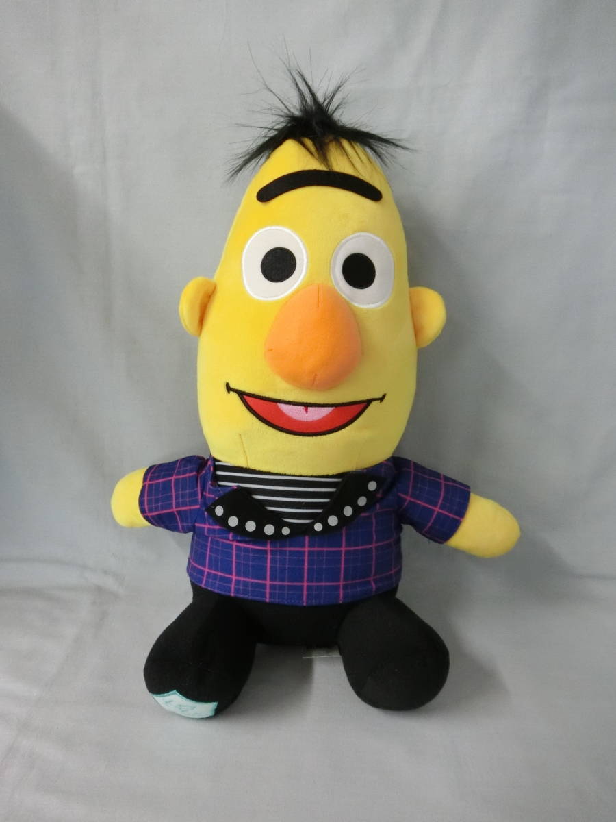 【紙タグ付き】SHINee　SESAME STREET　お座りBIGぬいぐるみ　KEY(キー)　Bert(バート) 　高さ：約36cm　シャイニー　セサミストリート