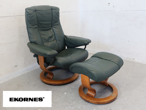 ■P437■美品■総革■エコーネス/EKORNES■ストレスレスチェア■メイフェア■北欧■ノルウェー■リクライニング■28万円_画像1