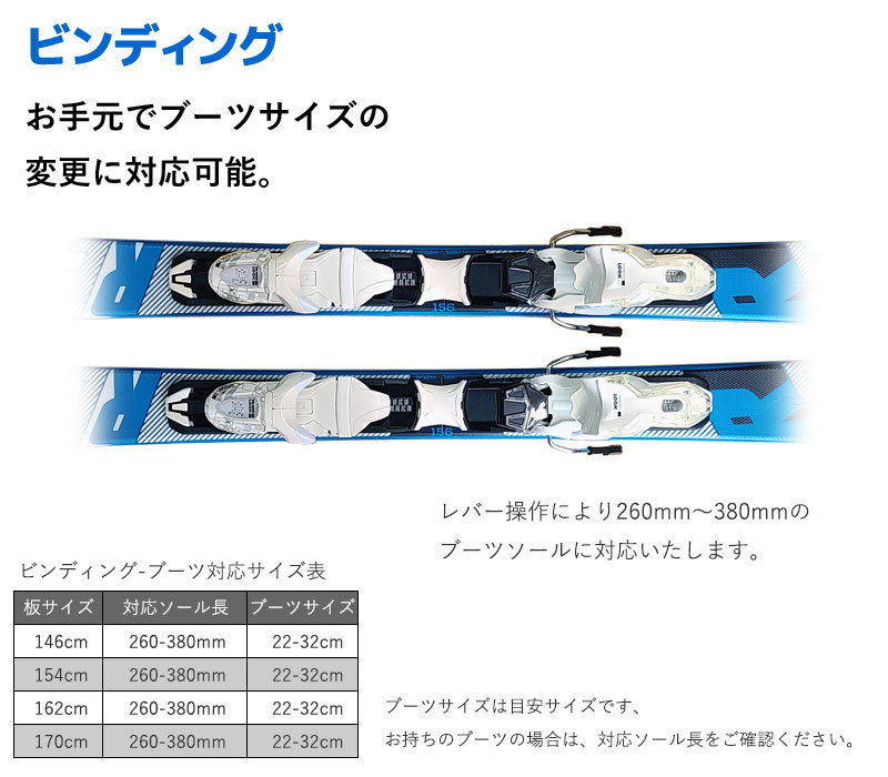 スキー 4点セット メンズ ROSSIGNOL ロシニョール 19-20 REACT R2 142/149/156/163/170cm 金具付き ストック付き グローブ付き オール_画像3