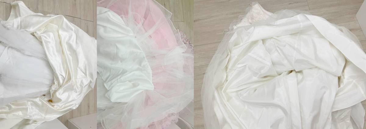 ☆ドレス★カラードレス ウェディングドレス 3点セット 7-11T/7T ホワイト/ピンク/ホワイト ブライダル_画像8