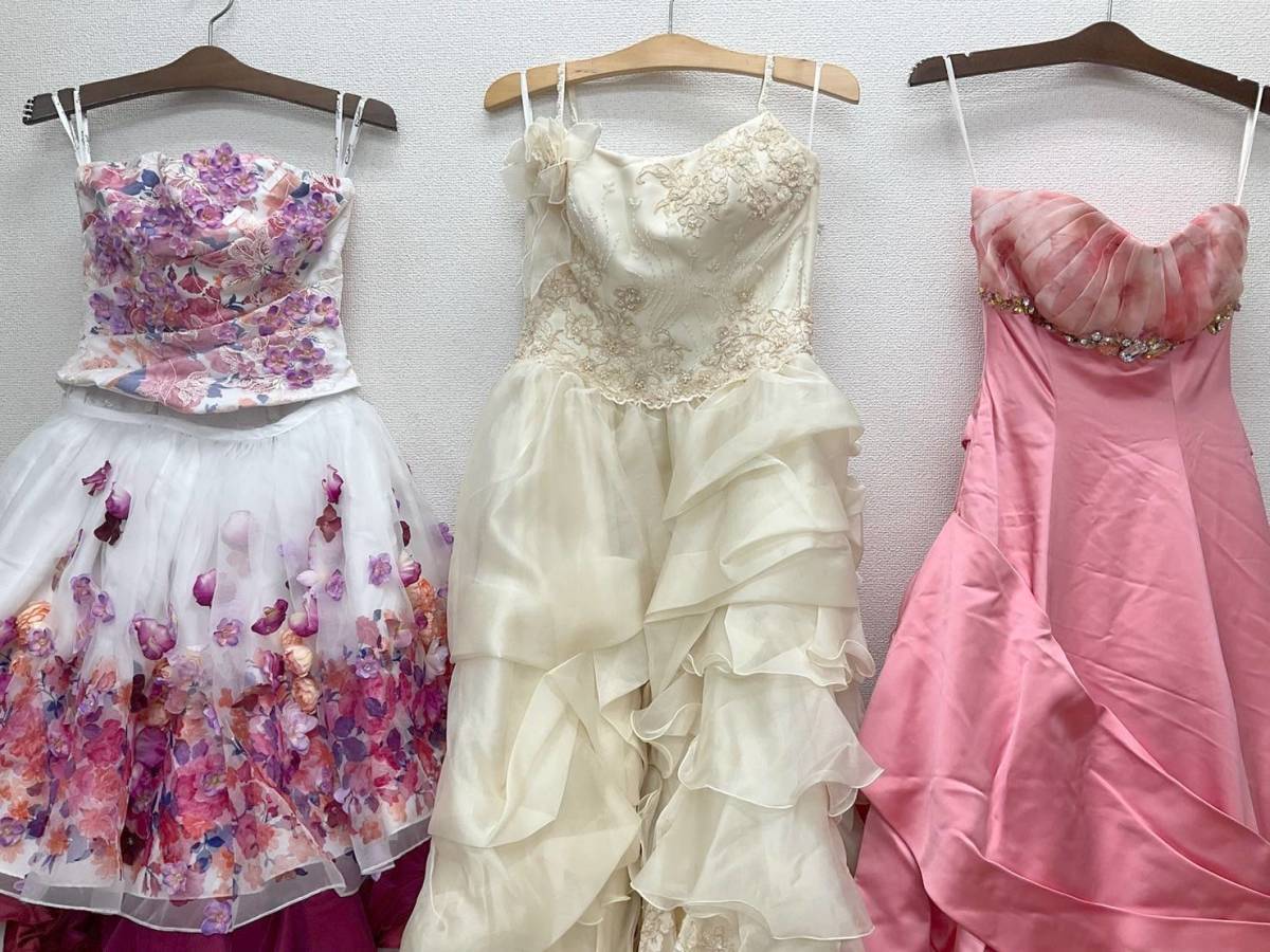 ☆ドレス★カラードレス ウェディングドレス 3点セット 7-11T /ピンク/ホワイト/ピンク ブライダル_画像2