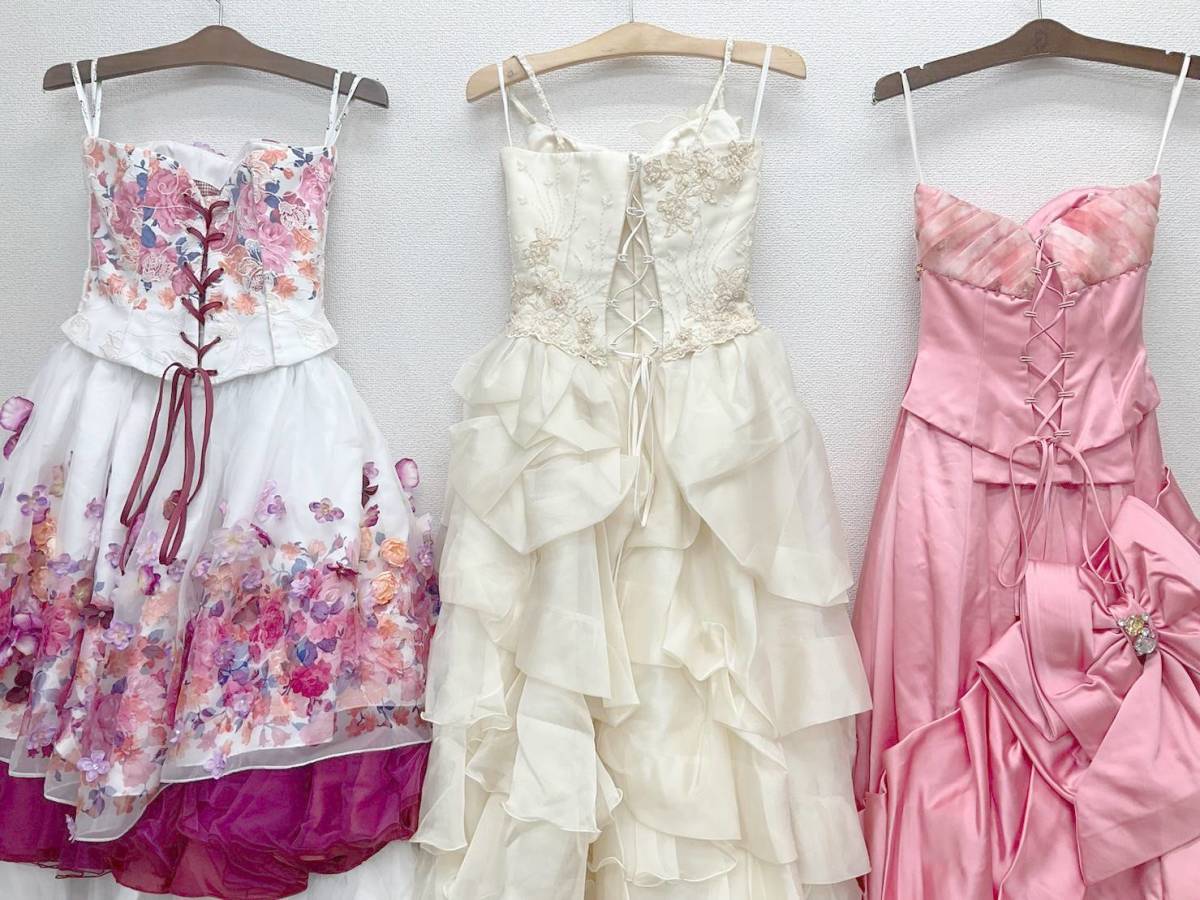 ☆ドレス★カラードレス ウェディングドレス 3点セット 7-11T /ピンク/ホワイト/ピンク ブライダル_画像5