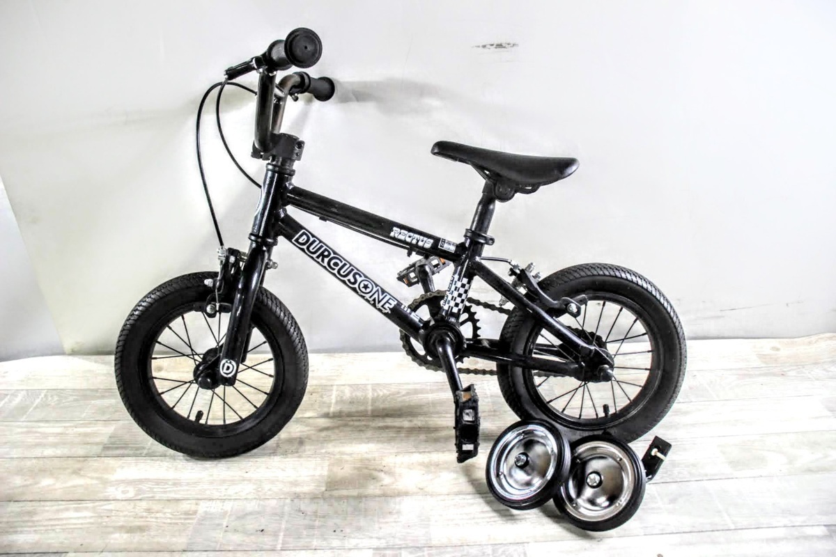 手渡可 Durcus One ダーカスワン キッズ BMX 子供用 自転車 シートチューブ約16×トップチューブ約30㎝ 12 1/2×2 1/4 補助輪付き_画像1