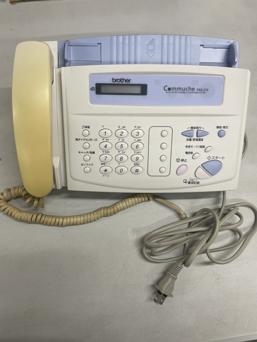 BROTHER 電話機　FAX-210　パーソナル感熱紙ファクシミリ【即決可能】_画像1