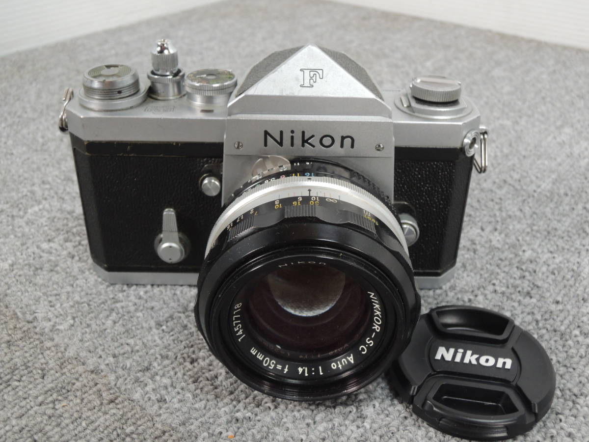 △ニコン Nikon F フォトミック NIKKOR-S・C Auto 1:1.4 f=50mm 一眼レフ フィルムカメラ 単焦点レンズ 動作未確認/管理8890A12_画像1