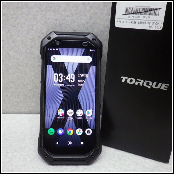 G-A6◆SIMロック解除済◆Androidバージョン１３◆京セラ au TORQUE 5G KYG01 ブラック◆他のキャリアOK！