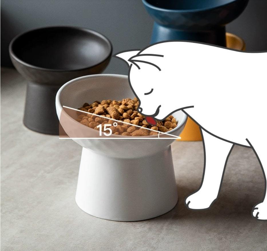  free shipping cat dog pet tableware hood bowl pet bowl feed inserting ceramic diagonal stylish pretty to raise robust .. return prevention 