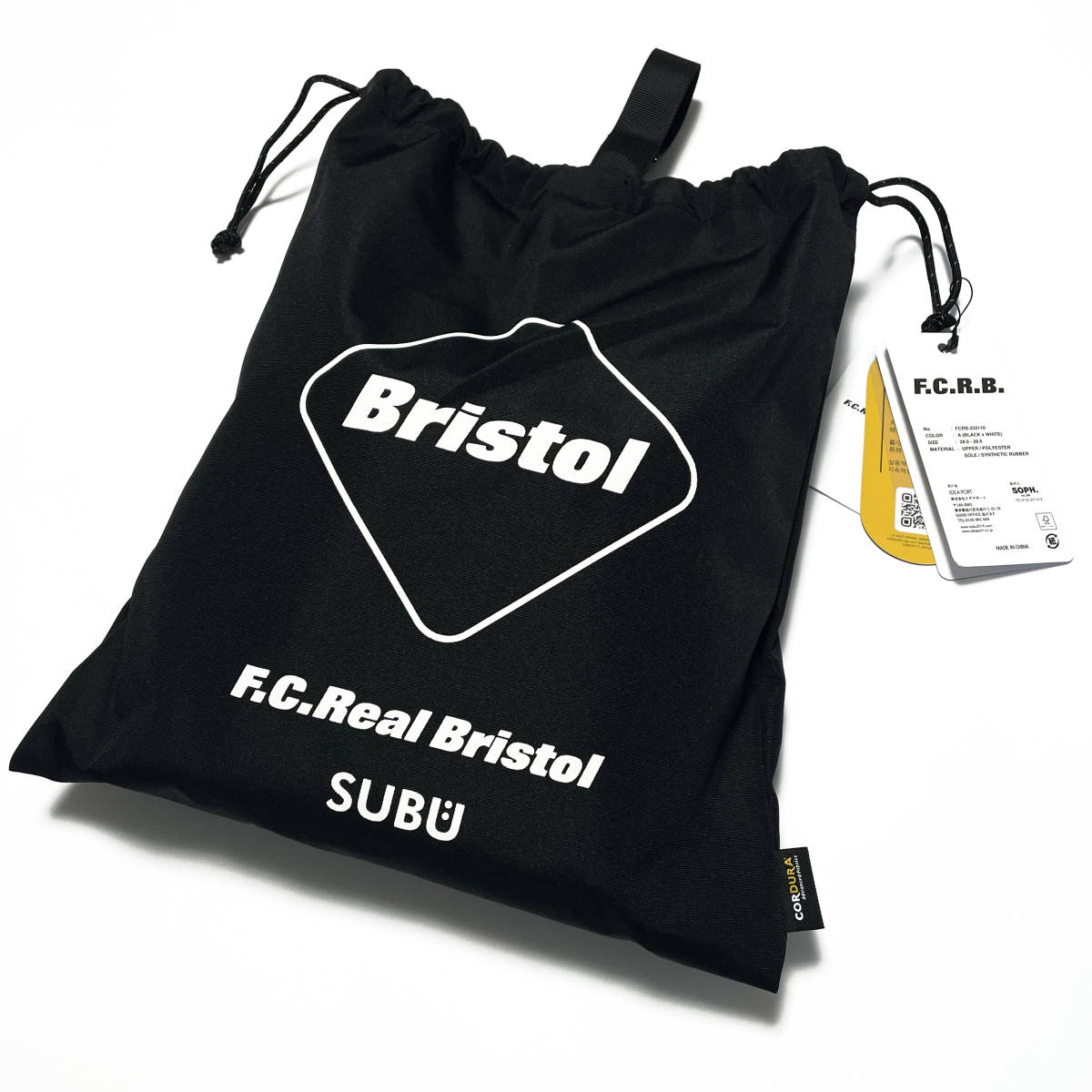 23AW新品L黒F.C.Real BristolサンダルSUBUスブFCRBスリッポンBAGバッグ付きF.C.R.BキャンプSANDALS難燃CODURAブリストルSOPHスブ28-29.5cm_画像8