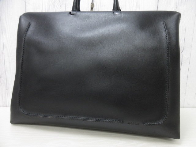 極美品 BALLY バリー ビジネスバッグ ドクターズバッグ ハンドバッグ バッグ レザー 黒 A4収納可 メンズ 66586_画像9