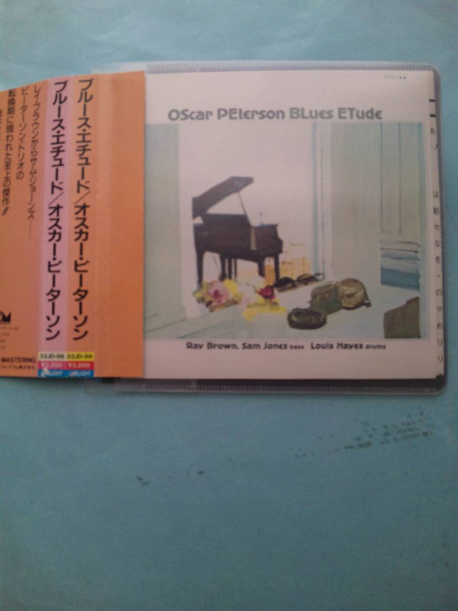 【送料112円】ソCD5368 Oscar Peterson Blues Etude 旧規格・税表記無し 定価＝3200円 帯の背部分に日焼け有り /ソフトケース入りの画像1