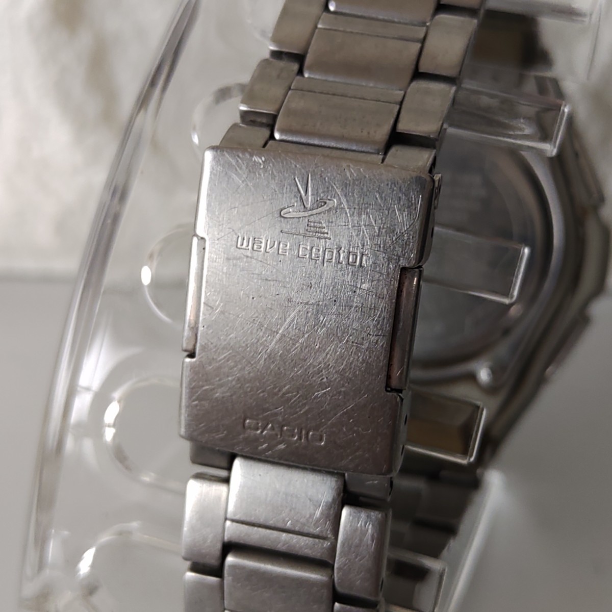 カシオ CASIO 腕時計 ソーラー マルチバンド ウェーブセプター 電波ソーラー ビンテージ ステンレス ワールドタイム多機能メンズ_画像5