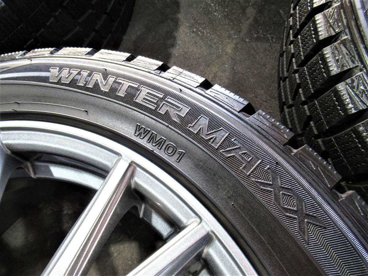 ダンロップ WM01 215/50R17 スタッドレス アルミ付き4本 ジェイド インサイト リーフ レヴォーグ アクセラ マツダ3 プリウスα_画像3