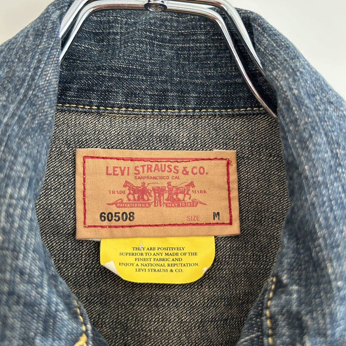 Levi's リーバイス 60508 デニムジャケット デニムシャツ M ユーズド加工 古着_画像3