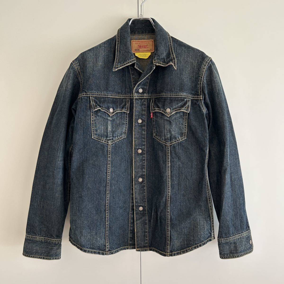 Levi's リーバイス 60508 デニムジャケット デニムシャツ M ユーズド加工 古着_画像2