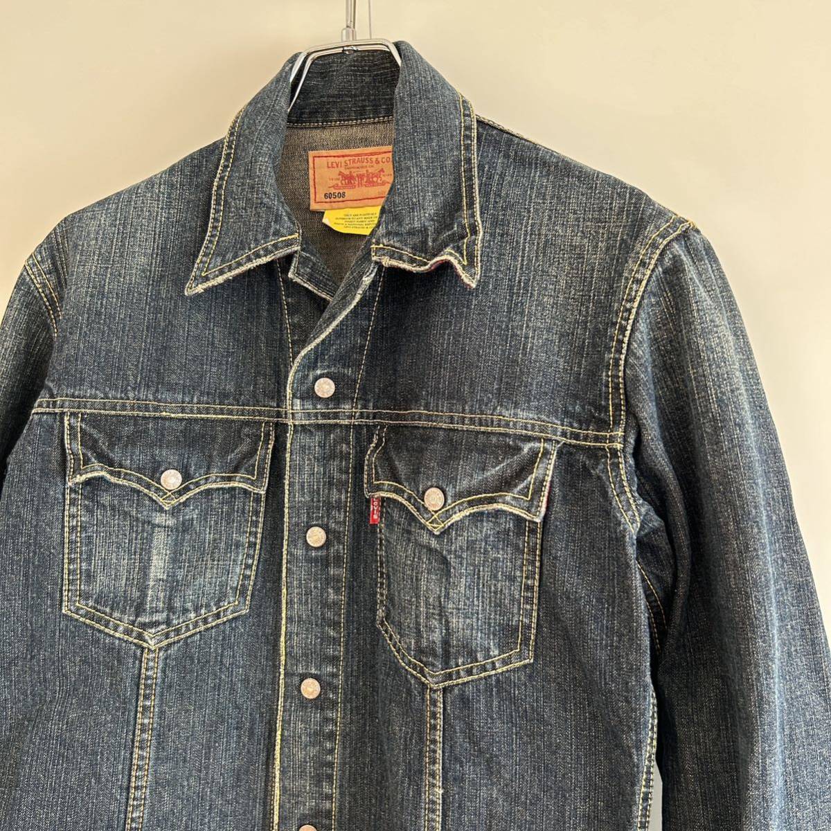 Levi's リーバイス 60508 デニムジャケット デニムシャツ M ユーズド加工 古着_画像1